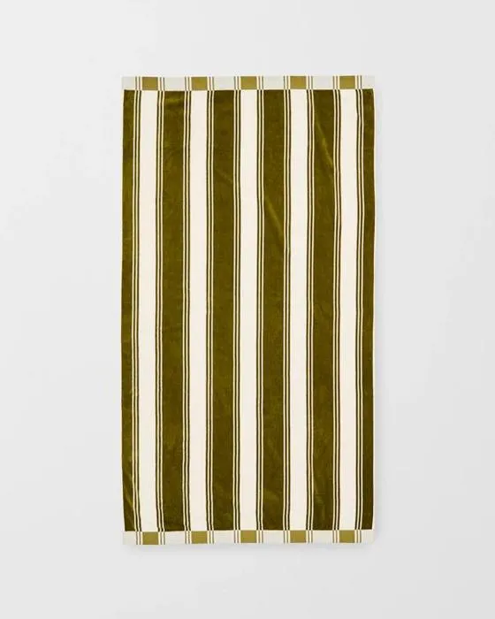 Cible Byron Stripe Australien coton adulte serviette de plage - vert