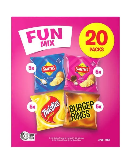 20 Pack Mélanger amusant Packs de service simple 375g