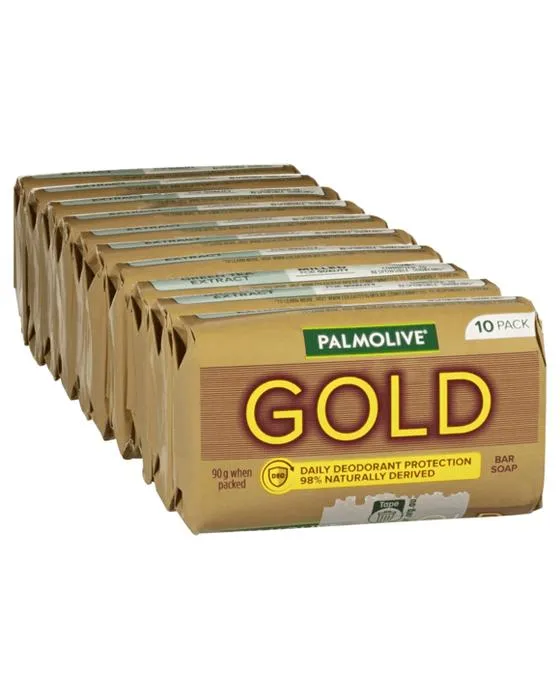 Palmolive 10 Pack de désodorisants d'or quotidien de la barre de protection savon 90g