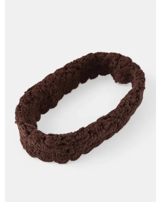Tête de bande extensible au crochet - Brun