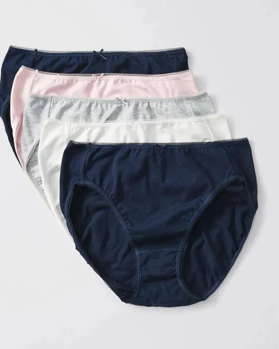 Cible Femmes coton/élasthanne slips haute coupe 5 Pack