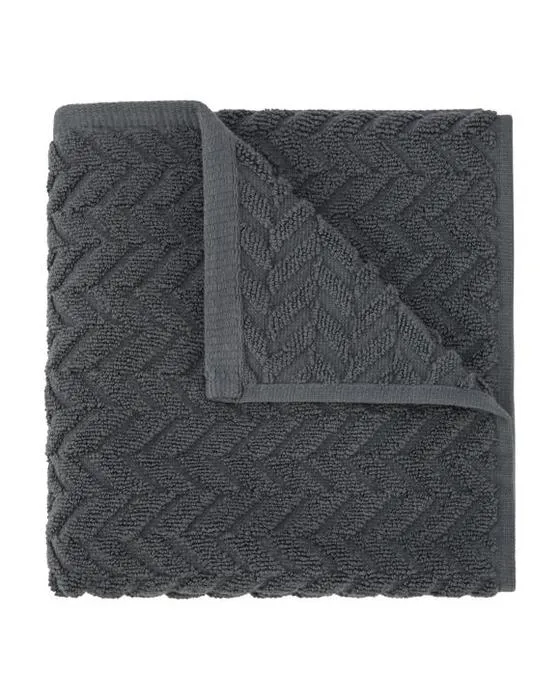 Serviette en coton Chevron - Gris