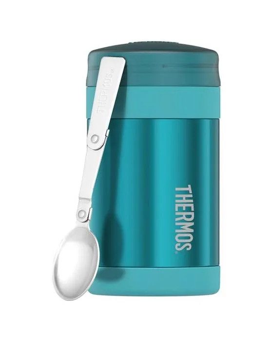 Thermos Isolated Aspirateur Pot de nourriture durable Teal Tasse de voyage portable 470ml - Bleu
