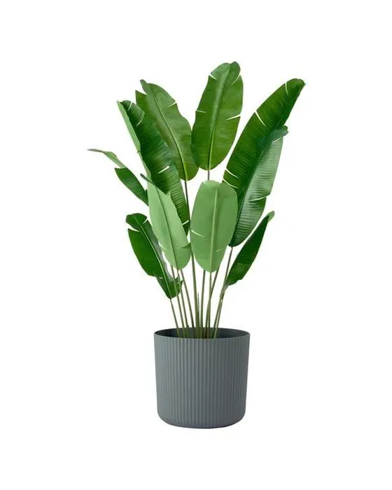 Pot en plastique linéaire de 43cm - Gris foncé