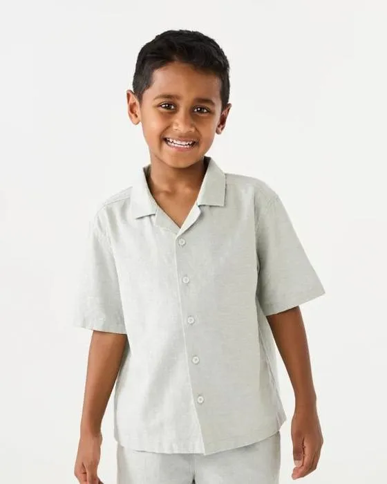 Chemise en lin manches courtes