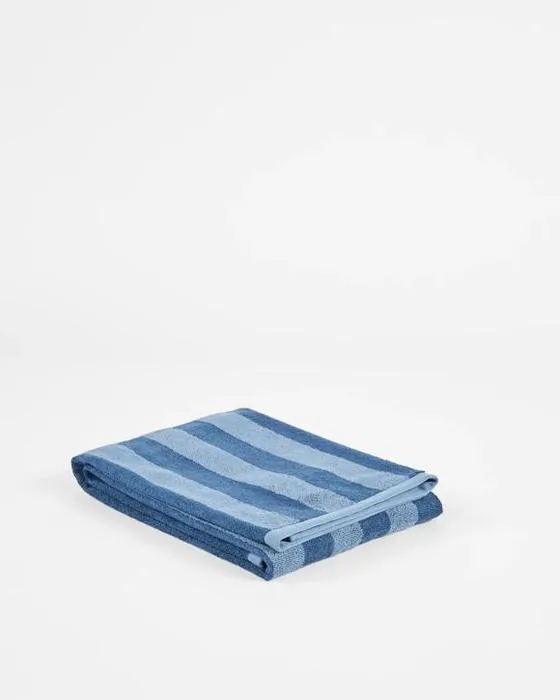 Cible Australien mélange de coton Logan bande serviette de bain - Bleu