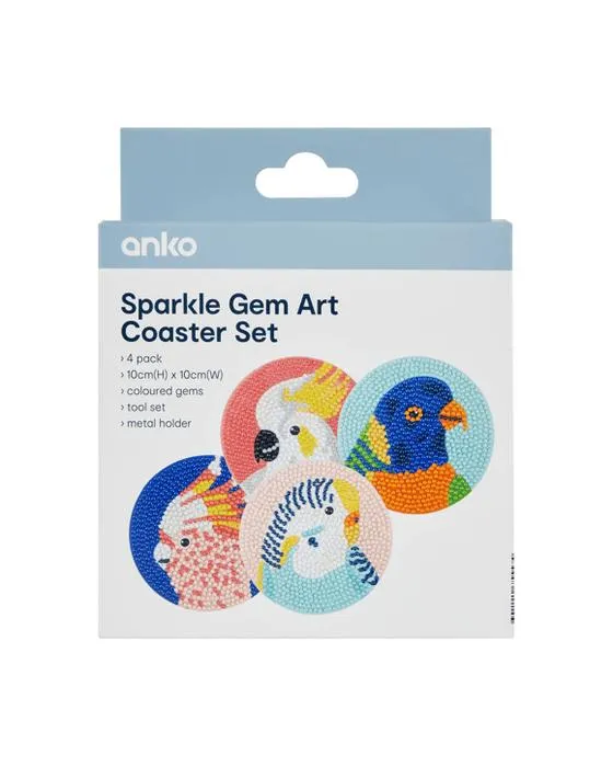 Set de sous-verres d'art de la Gemme - Oiseaux