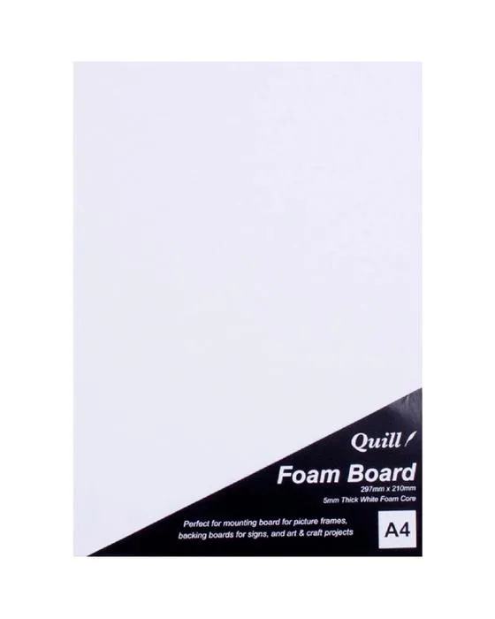 Conseil de mousse de mousse A4 Blanc