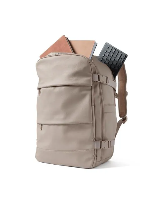 Sac à dos de voyage extensible PU - Beige