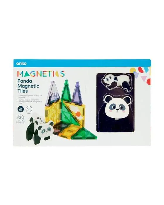 13 pièces Panda Tuiles magnétiques