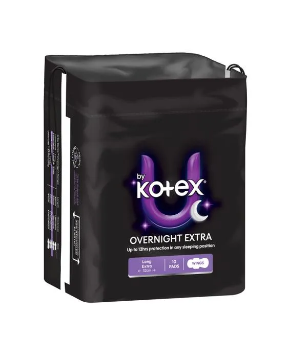 U par Kotex 10 Packs de nuit supplémentaires avec des ailes