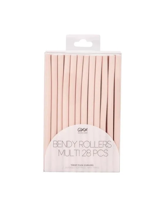 OXX Haircare 28 pièces Rouleaux à pliage multi-twist Flex Curlers - Rose