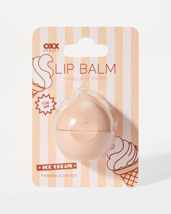 Baume à lèvres à crème glacée de beauté OXX - parfumé à la vanille