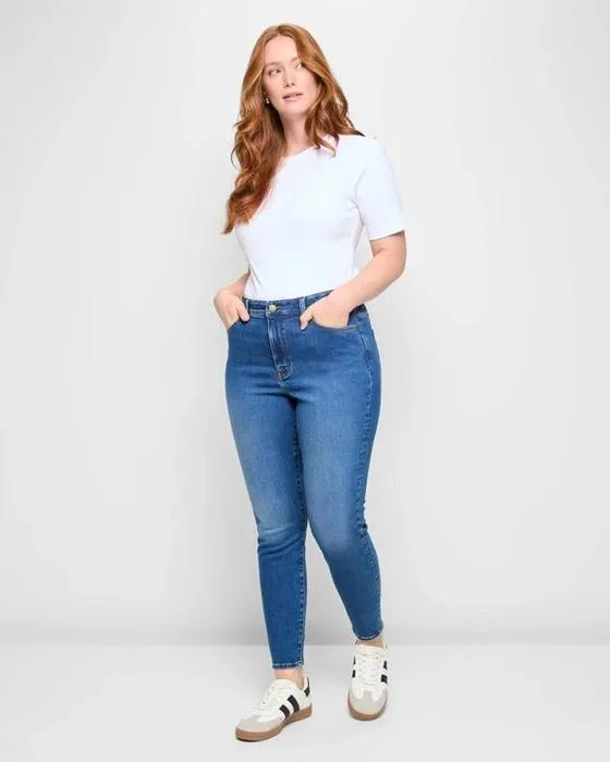 Cible Denim High Rise Longueur de la cheville Jeans denim skinny - Formez votre corps