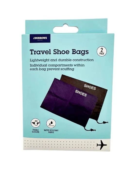 J.Burrows Sacs de chaussures de voyage 2 Pack
