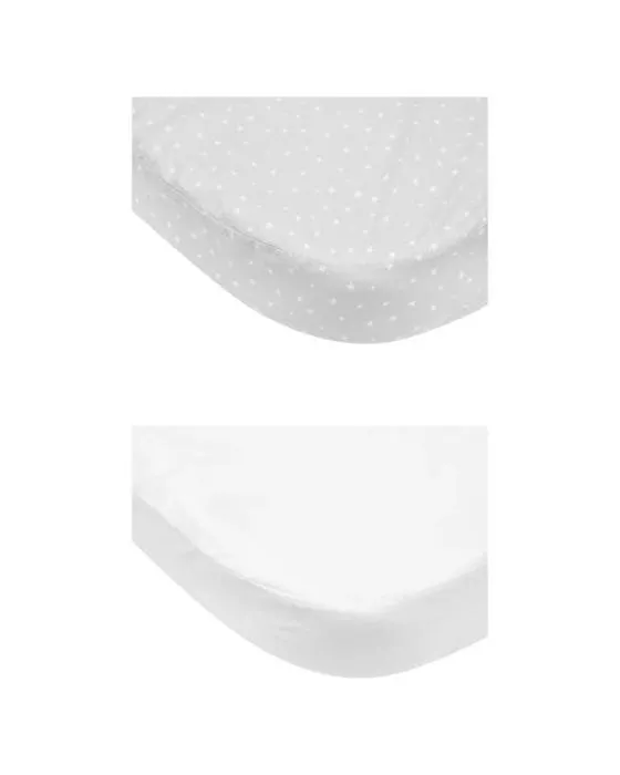 2 feuilles de bassin en coton ajustées