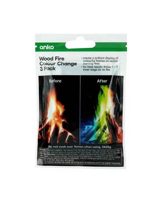 3 Pack de changement de couleur de feu de bois