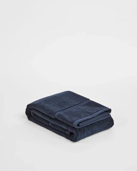 Cible de luxe en coton égyptien Pile Serviette de bain - Bleu