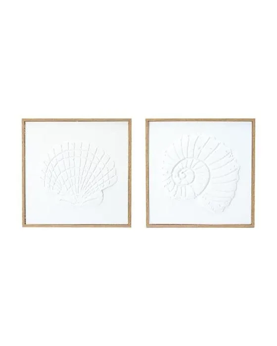 2 Pack Toile encadrée Shell - 40cm x 40cm