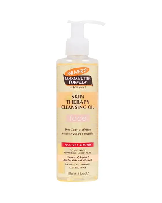 Palmer's Coca Butter Formula Skin Therapy Huile nettoyante pour visage 190ml - Huiles de copeaux, de jojoba et de roosehas et vitamine C et E