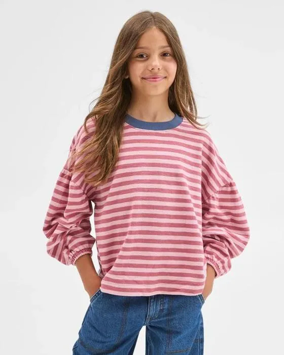 Cible Enfants Australienne Cotton Long Ballon Manche T-shirt rayé