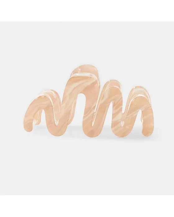 Clip cheveux de griffe beige