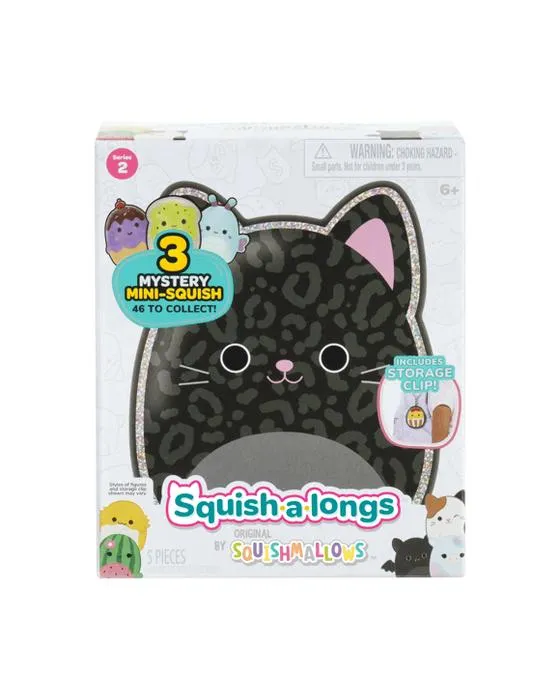 5 pièces Squishmallows Squish-A-Longs Clip-A-Long Mini-Squish - Assortiment